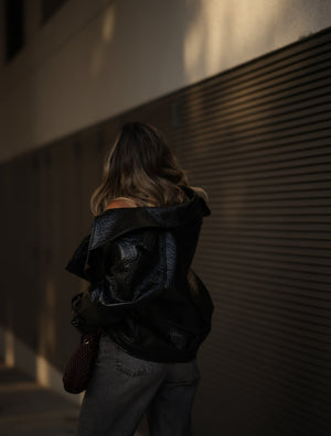 Alexa Black Biker Jacket