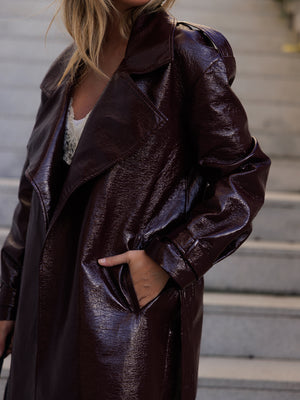 Cameron Burgundy Trench Coat