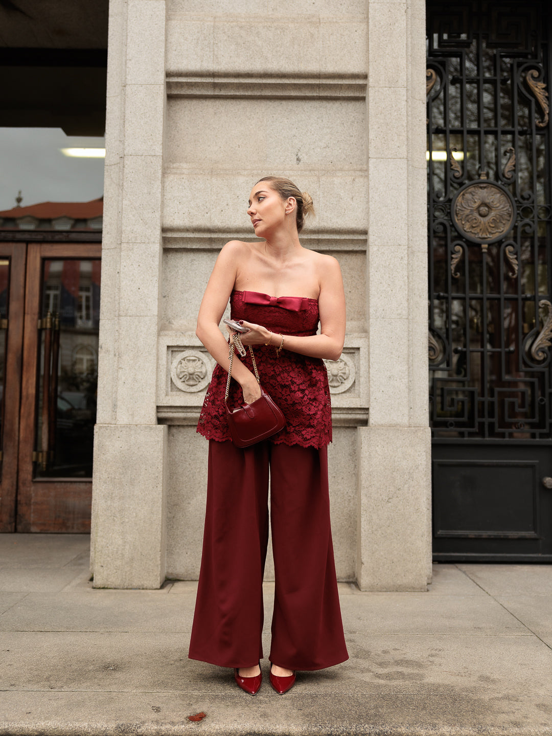 Alice Burgundy Trousers