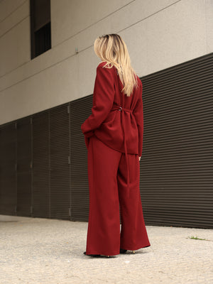 Alice Burgundy Trousers